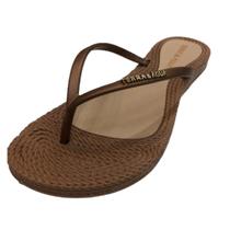 Chinelo Bronze de Dedo Vegano Tira Fina