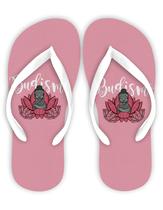 Chinelo Budismo Rosa Budinha Rosa Buda Zen meditação mindfullness