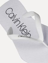 Chinelo Calvin Klein Swimwear Silk Basic Logo Branco
