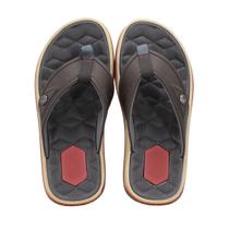 Chinelo Cartago 12339 Napoles Iv Bege/Marrom/Vermelho