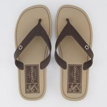 Chinelo Cartago Atlanta I Bege e Marrom