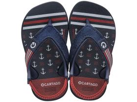 Chinelo cartago dakar baby infantil azul/vermelho 11493