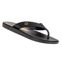 Chinelo Cartago de Dedo Masculino Montreal Preto Cinza Amarelo