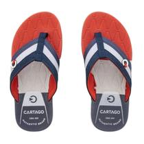 Chinelo Cartago Masculino Sevilha Cinza Azul Vermelho