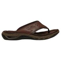 Chinelo Casual de Couro Masculino Pegada 131663-02 Marrom