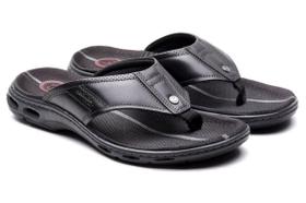 Chinelo Casual Em Couro Pegada Tamanho Especial PlusSize Masculino Adulto Ref 530641-02/530641-04 - Tamanho 45 ao 48