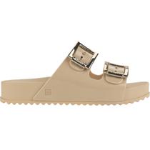 Chinelo Casual Feminino Borracha Tiras com Fivelas Metalizadas Zaxy 18063