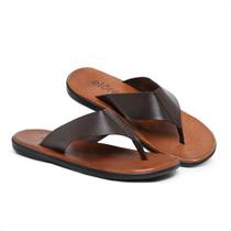 Chinelo Casual Masculino Elore Slider Em Couro