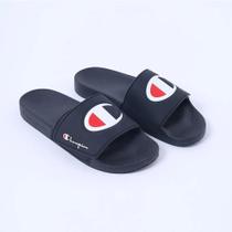 Chinelo Champion Slide IPO tiras autocolantes Black Chinelo Champion Slide IPO tiras autocolantes Black