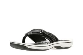 Chinelo Clarks Breeze Sea Feminino - Preto Sintético - Tamanho 7