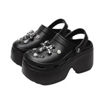 Chinelo Clogs Feminino Antiderrapante DIY, Sandália Plataforma De Verão, Sapato De Jardim Fashion Chinelo Clogs Feminino Antiderrapante DIY, Sandália Plataforma De Verão, Sapato De Jardim Fashion