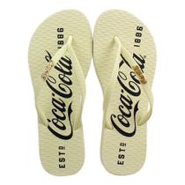Chinelo Coca Cola 1886 Feminino Amarelo