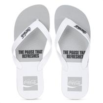 Chinelo Coca Cola Block Branco e Cinza - Juvenil
