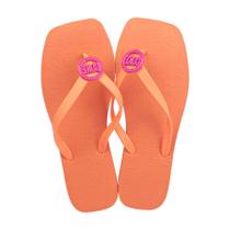 Chinelo Coca Cola Coke Sandal Feminino Laranja Neon