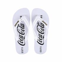 Chinelo Coca-Cola De Dedo Casual Masculino Branco
