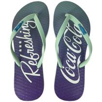 Chinelo Coca-Cola Duo Refreshing Feminino Verde Claro - Tamanho 24/25 - Modelo CC4481