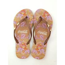 Chinelo Coca-Cola Floral Feminino Adulto - Ref CC3677 - Tam 34/42 Multicores