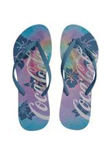 Chinelo Coca Cola Hibiscus Feminino Azul Denim 4382 Chinelo Coca Cola Hibiscus Feminino Azul Denim 4382