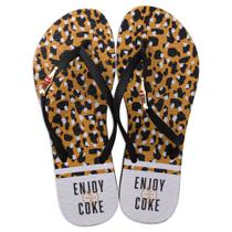 Chinelo Coca Cola Leosparkle Feminino Preto