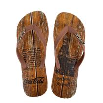 Chinelo Coca Cola Nickel Wood 2 24/25 CC4426 Masculino Bege Marrom