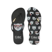 Chinelo Coca-Cola Shoes Coke Bear Feminino Adulto Ref. CC4672