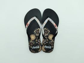 Chinelo Coca-Cola Shoes Feminino Adulto Boho Style Ref CC3429