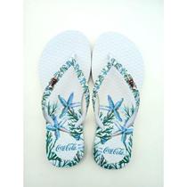 Chinelo Coca-Cola Shoes Feminino Adulto Ocean Trend Ref CC3431