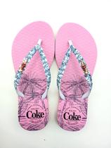 Chinelo Coca-Cola Shoes Feminino Adulto Tropical Waves Ref CC3430 Chinelo Coca-Cola Shoes Feminino Adulto Tropical Waves Ref CC3430