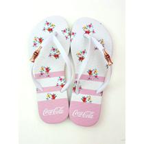 Chinelo Coca-Cola Shoes Fiesta Color Feminino Adulto - Ref CC3675 - Tam 34/42 Multicores