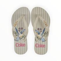 Chinelo Coca-Cola Shoes Flay Bloom Feminino Adulto Ref. CC4926