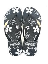 Chinelo Coca-Cola Shoes Fleurs Metalliques Feminino Adulto - Ref CC4128 - Tam 34/40