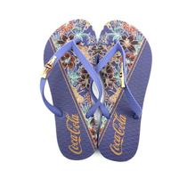 Chinelo Coca-Cola Shoes Geo Flower Feminino Adulto - Ref CC3662 - Tam 34/42