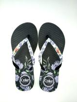 Chinelo Coca-Cola Shoes Lilac Garden Feminino Adulto Ref CC3433