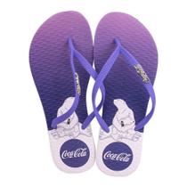 Chinelo Coca Cola Sweet Polar Feminino Branco/Very Pery