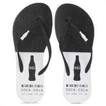 Chinelo Coca Cola Truist Preto e Branco - Feminino Chinelo Coca Cola Truist Preto e Branco - Feminino