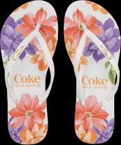 Chinelo coca cola vibrant garden feminino