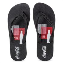 Chinelo Coca Cola Waterford Preto Branco e Vermelho - Masculino