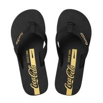 Chinelo Coca-Cola Wave Gold Trace Tratorado Juvenil Unissex - Ref CC4952 Chinelo Coca-Cola Wave Gold Trace Tratorado Juvenil Unissex - Ref CC4952