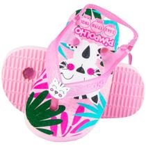 Chinelo com Elástico Infantil Pimpolho Rosa Tigresa