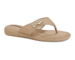 Chinelo Conforto Feminino Comfortflex CAQUI