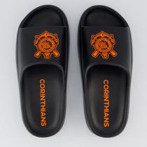 Chinelo Corinthians Nuvem I Preto e Laranja