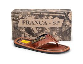 Chinelo Couro Masculino Francafort Confort