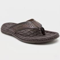 Chinelo Couro Pegada Anilina Masculino - Marrom Escuro - 40 Chinelo Couro Pegada Anilina Masculino - Marrom Escuro - 40