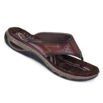 Chinelo Couro Pegada Perfuros Masculino - 09789