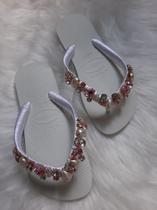 Chinelo customizado pedraria