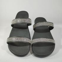 Chinelo dagami duas tiras com strass 810