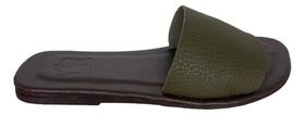 Chinelo De Couro Legitimo Feminina Rasteira Verão Modelo Casual Premium e Palmilha macia Confortável para Dia a Dia Antiderrapante Modelo Aberto HMS