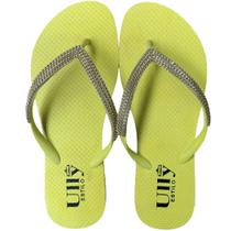 Chinelo de Dedo Amarelo com Detalhes Corrente Dourada - ULLY Chinelo de Dedo Amarelo com Detalhes Corrente Dourada - ULLY