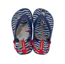 Chinelo de Dedo Bebê Menino Ipanema Tubarão Baby Com Elástico Chinelo de Dedo Bebê Menino Ipanema Tubarão Baby Com Elástico