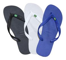 Chinelo De Dedo Casual Dia a Dia Praia Bandeira do Brasil Havaianas - Copa Do Mundo